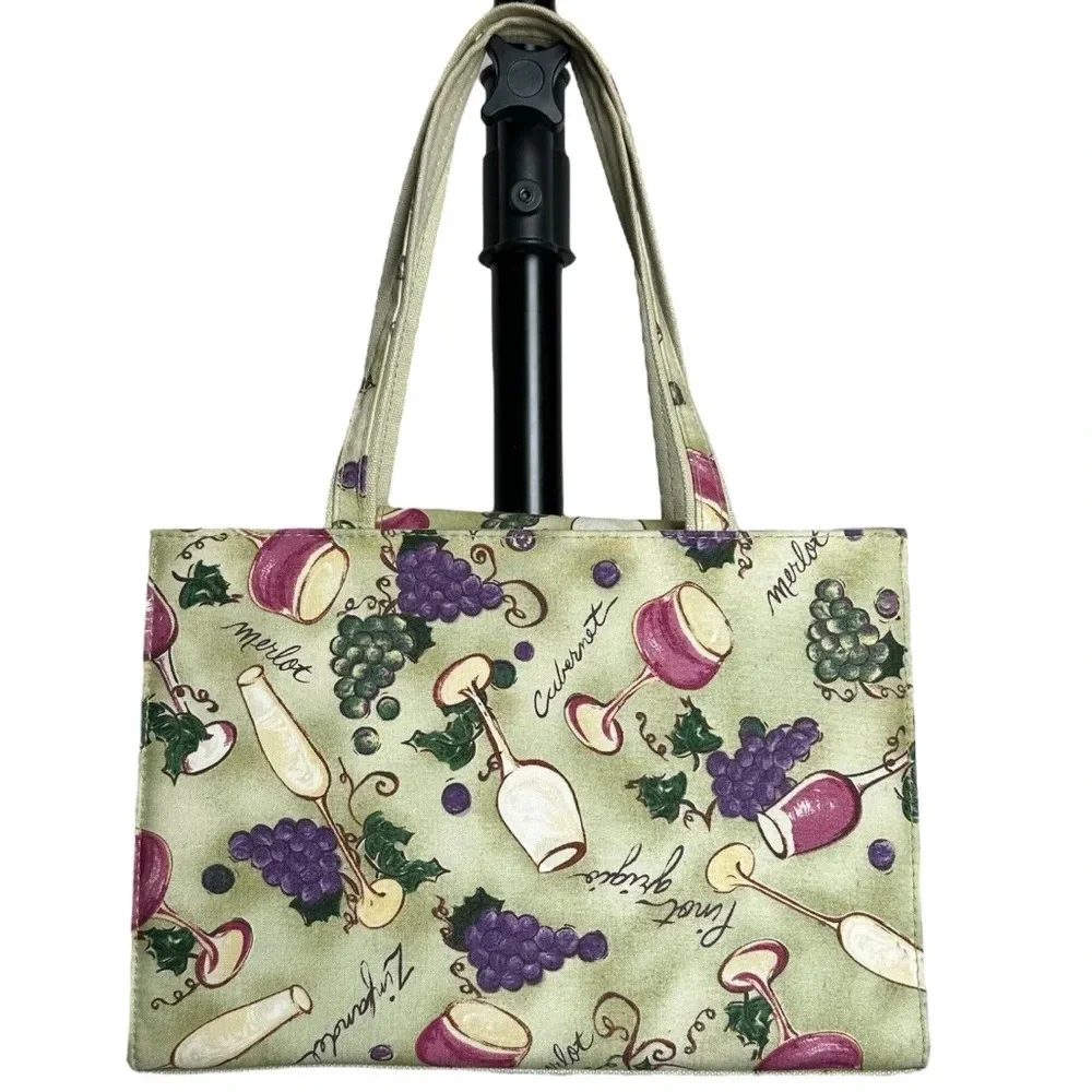 Y2K Wine Purse Shoulder Bag Green Embellished Rhinestone Mob Wife Tuscan Italy